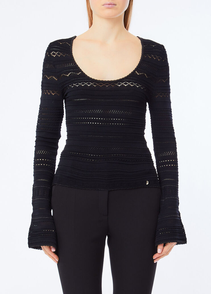 Maglia traforata nero Liu Jo - medium