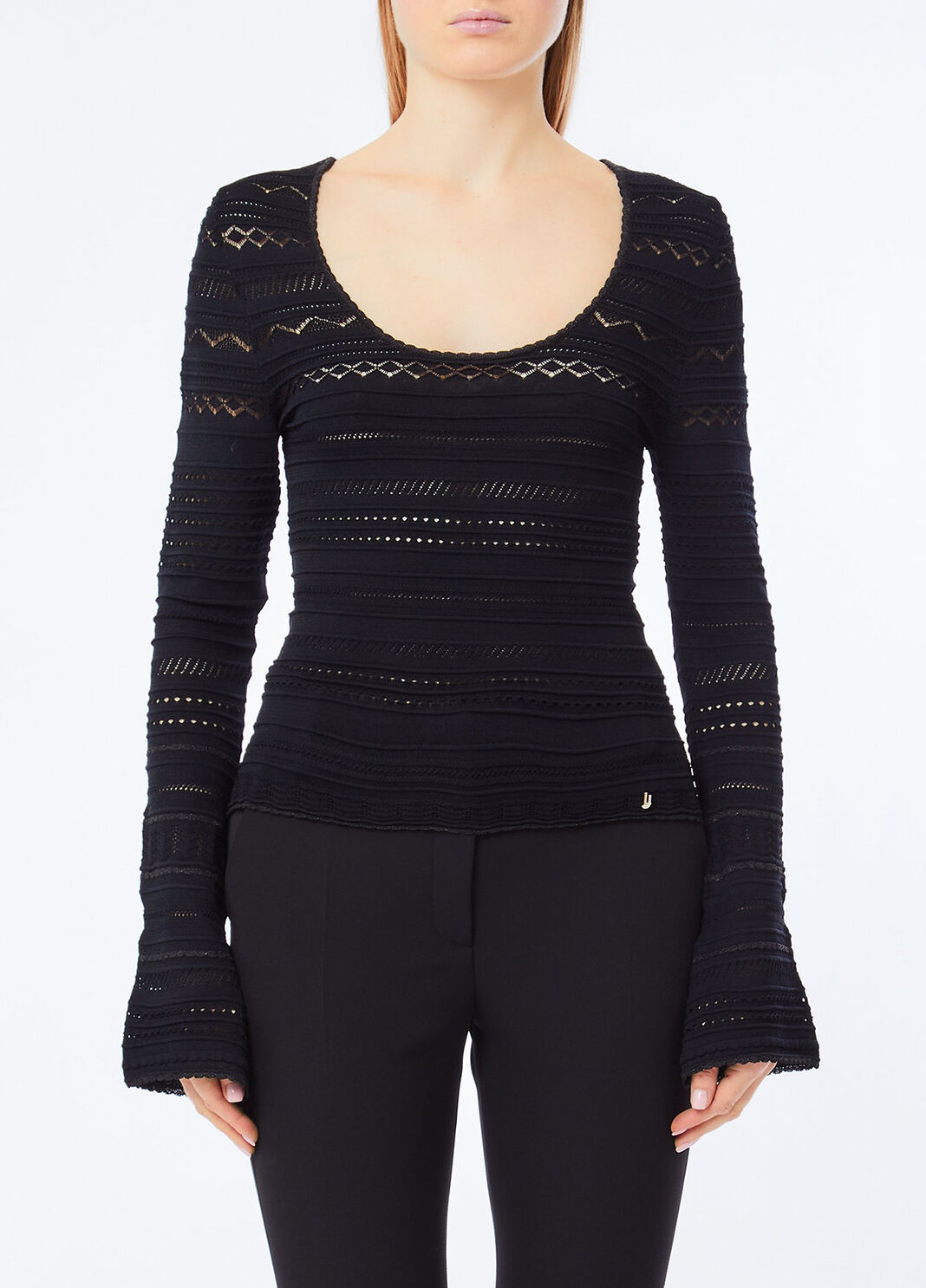Maglia traforata nero Liu Jo - large image number 0