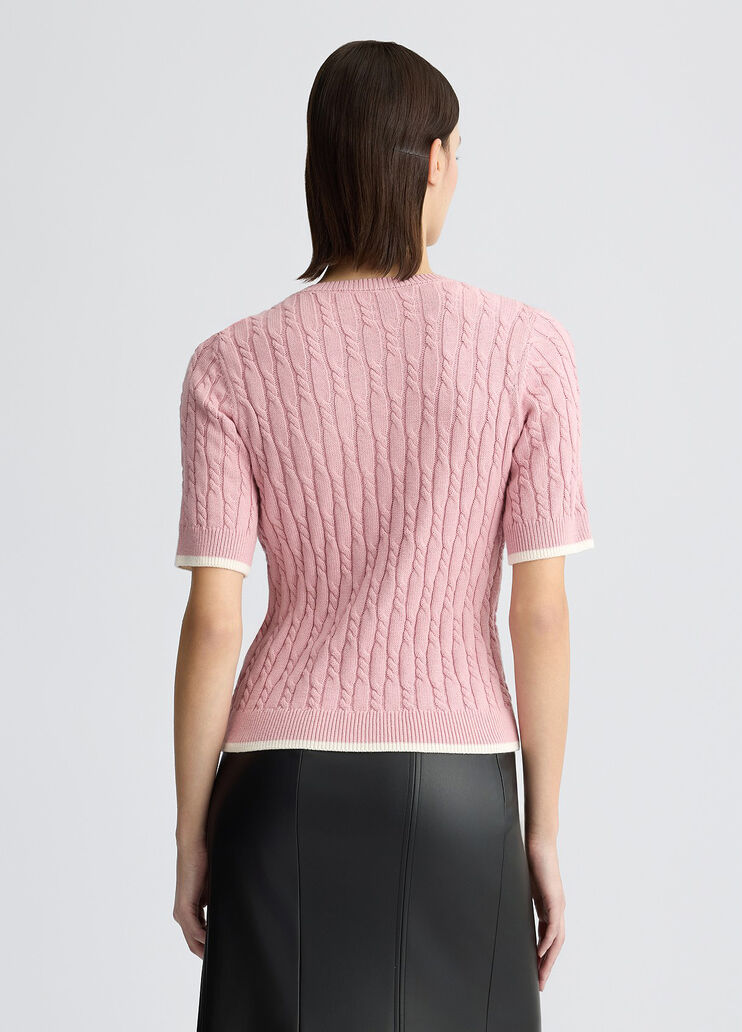 Knit T-shirt pink Liu Jo - large image number 1 Knit T-shirt pink Liu Jo - large image number 1