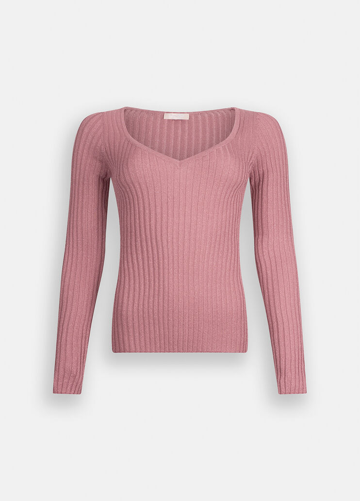 V-neck jumper pink Liu Jo - large image number 6