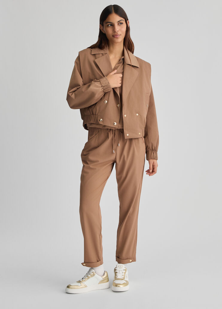 Brown double-breasted jacket biscuit Liu Jo - large image number 5 Brown double-breasted jacket biscuit Liu Jo - large image number 5