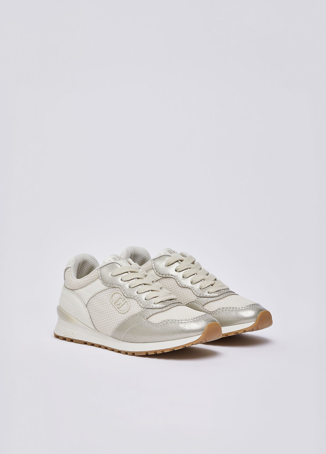 Sneakers with mesh details milky white Liu Jo - large image number 1