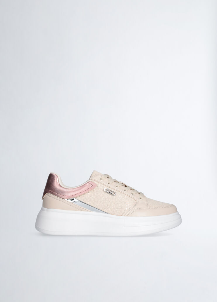 Shiny mesh platform sneakers beige Liu Jo - medium Shiny mesh platform sneakers beige Liu Jo - medium