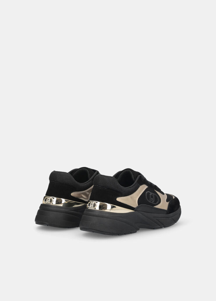 Suede and mesh sneakers black Liu Jo - large image number 3