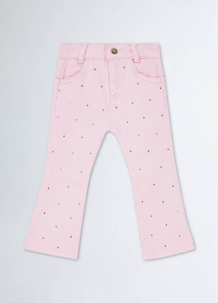 Trousers with rhinestones pink Liu Jo - medium Trousers with rhinestones pink Liu Jo - medium
