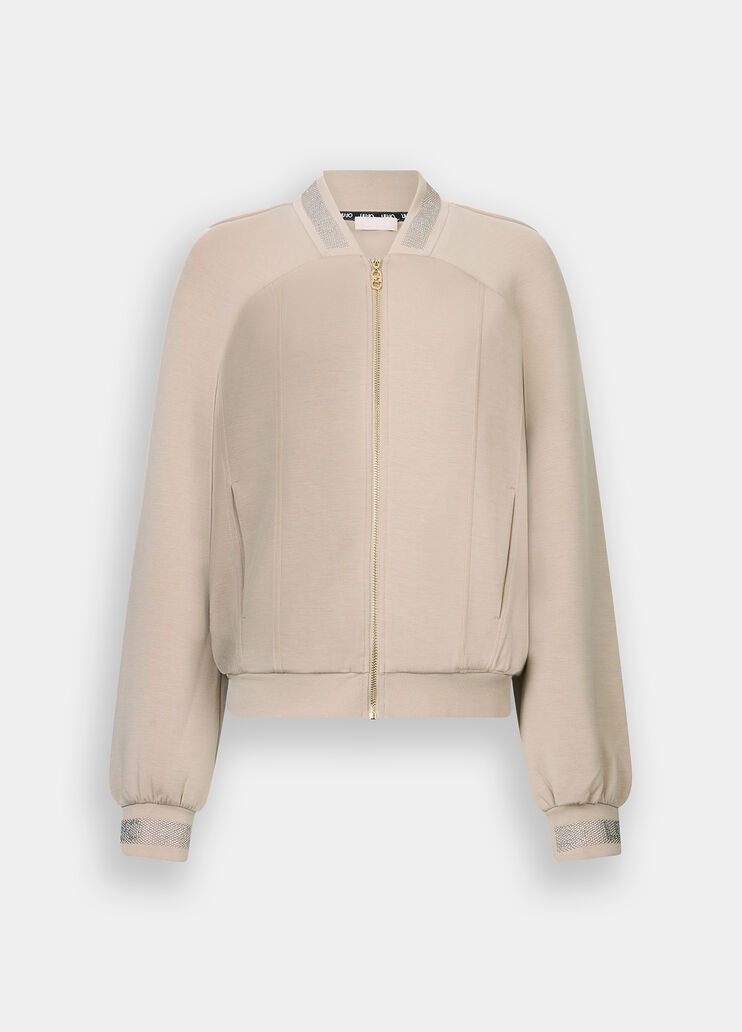 Sweatjacke aus Scuba mit Reißverschluss  Liu Jo - large image number 4 Sweatjacke aus Scuba mit Reißverschluss  Liu Jo - large image number 4