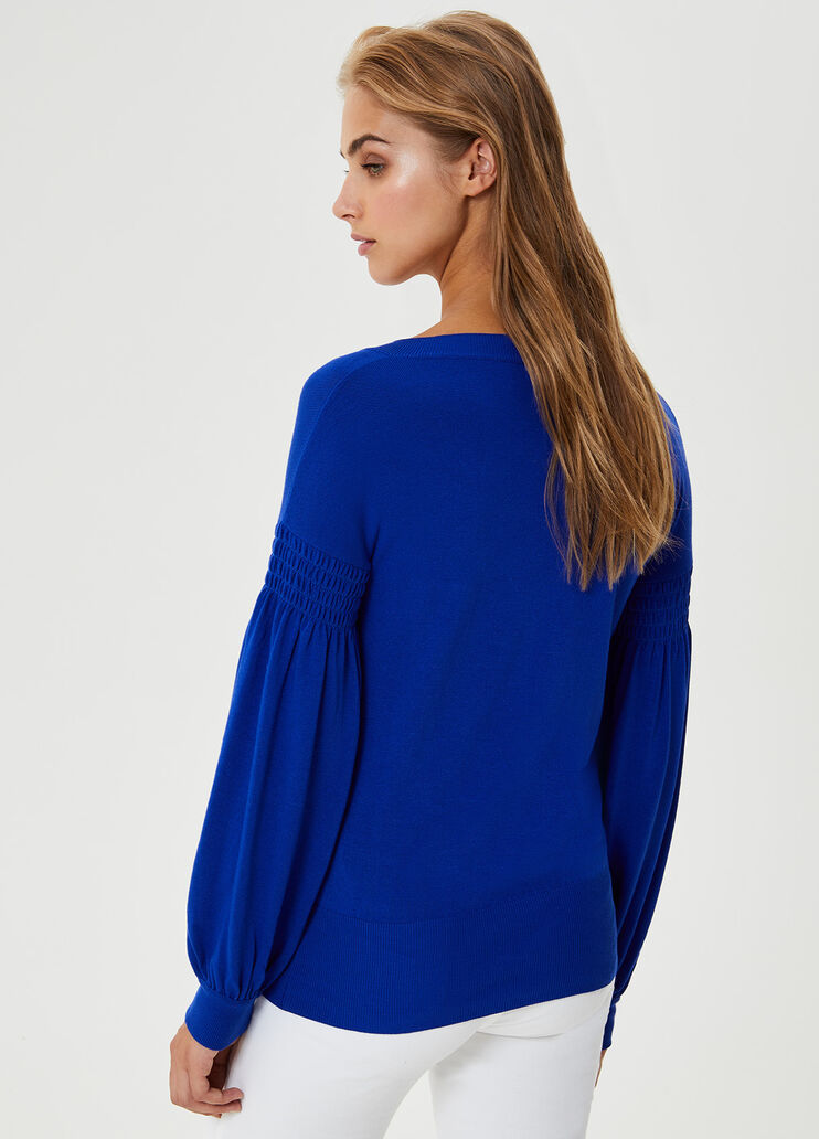 Jumper with gathered detail Light blue Liu Jo - large image number 1 Jumper with gathered detail Light blue Liu Jo - large image number 1