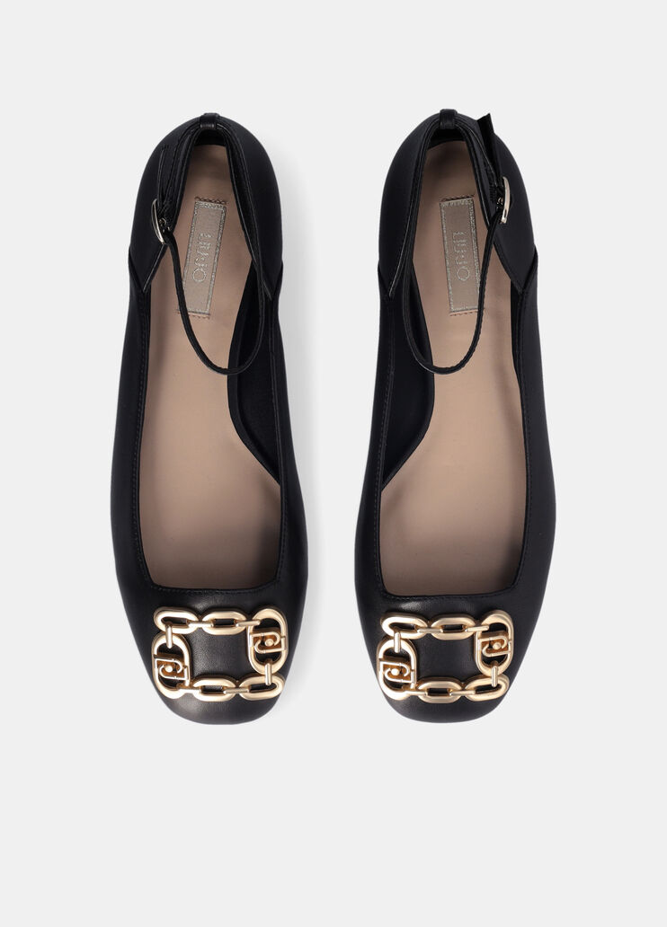Nappa leather ballet flats black Liu Jo - large image number 3 Nappa leather ballet flats black Liu Jo - large image number 3
