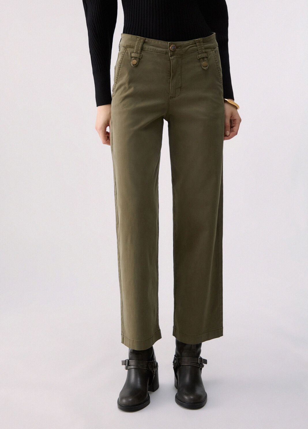 Cropped Flare Trousers green Liu Jo - large image number 0