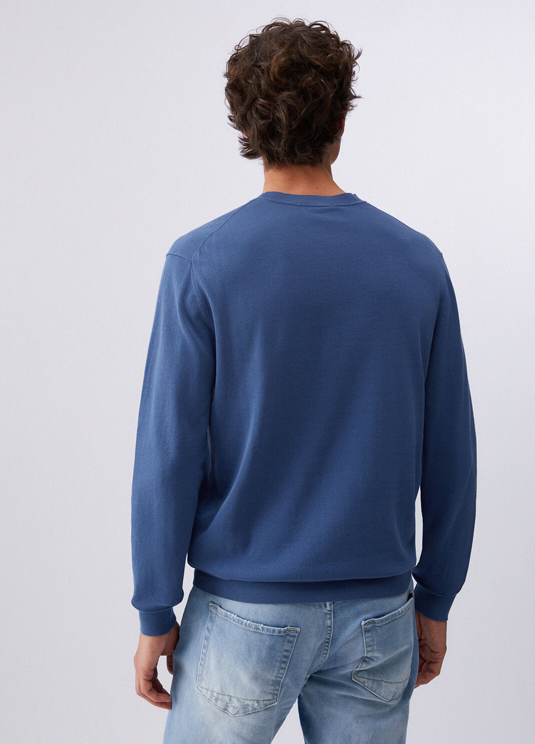 Cotton crepe pullover blue Liu Jo - large image number 1