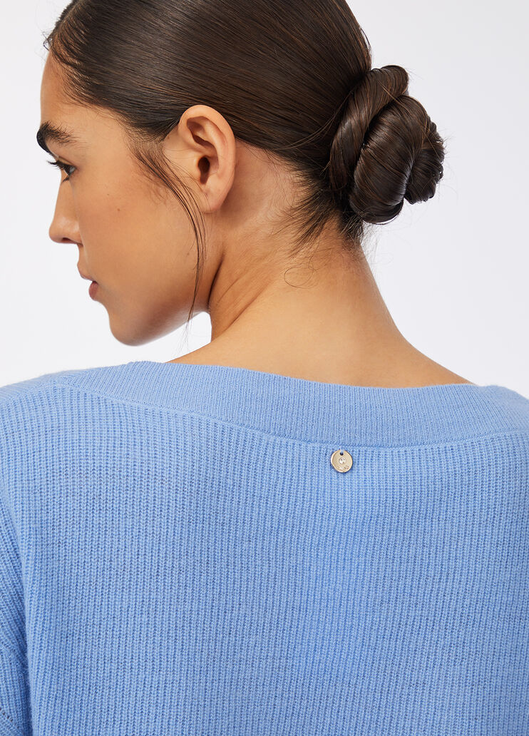 Pull en laine et cachemire bleu clair Liu Jo - medium