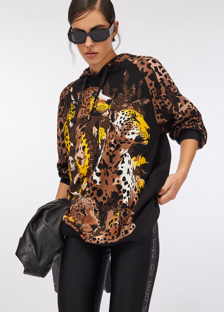 Sweatshirt with animal print chocolate Liu Jo - large image number 4
