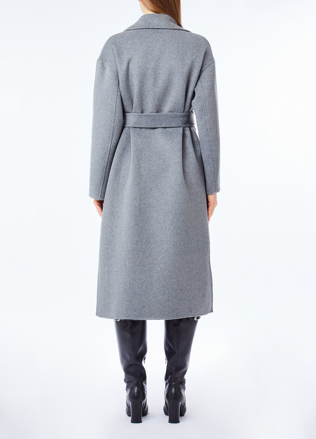 Cappotto in lana con cintura grigio Liu Jo - large image number 1