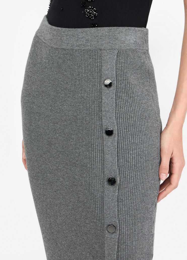 Langer Strickrock Grau Liu Jo - large image number 2