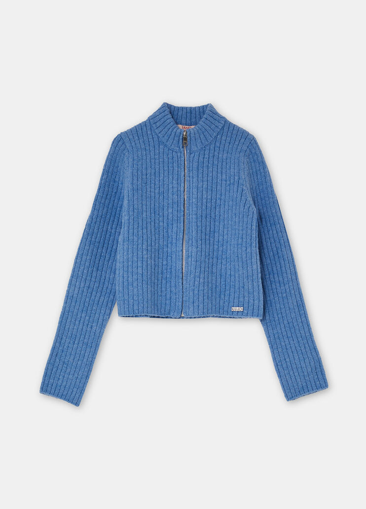 Cardigan mit Reißverschluss blau Liu Jo - medium Cardigan mit Reißverschluss blau Liu Jo - medium