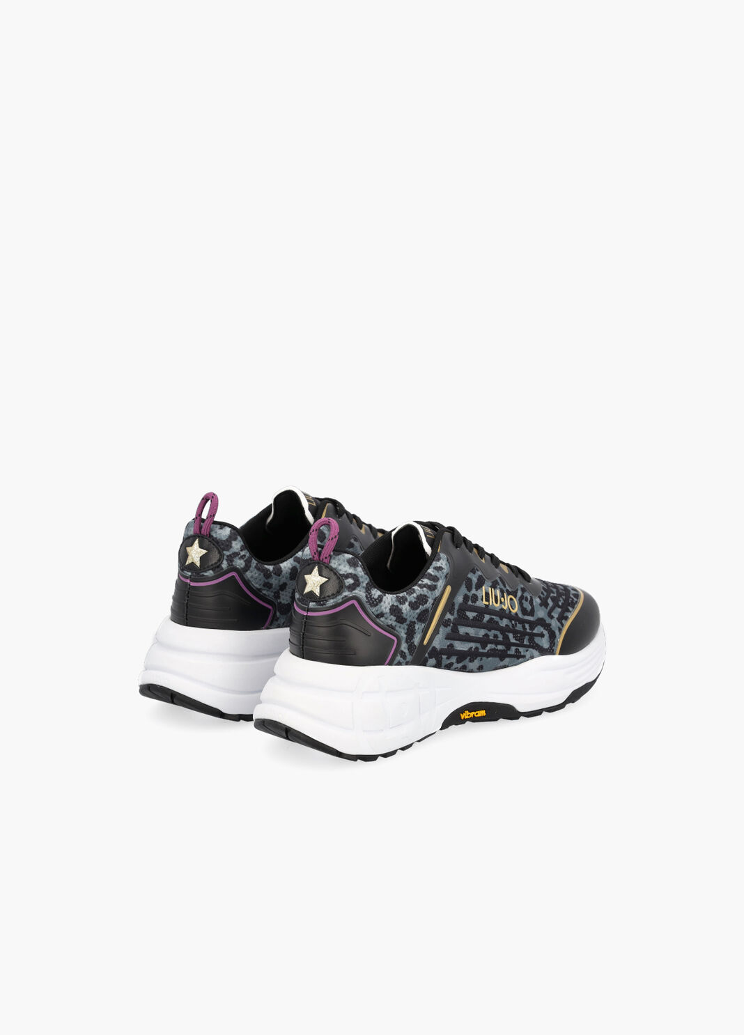 Sneakers &eacute;cocon&ccedil;ues avec imprim&eacute; animalier noir Liu Jo - large image number 1