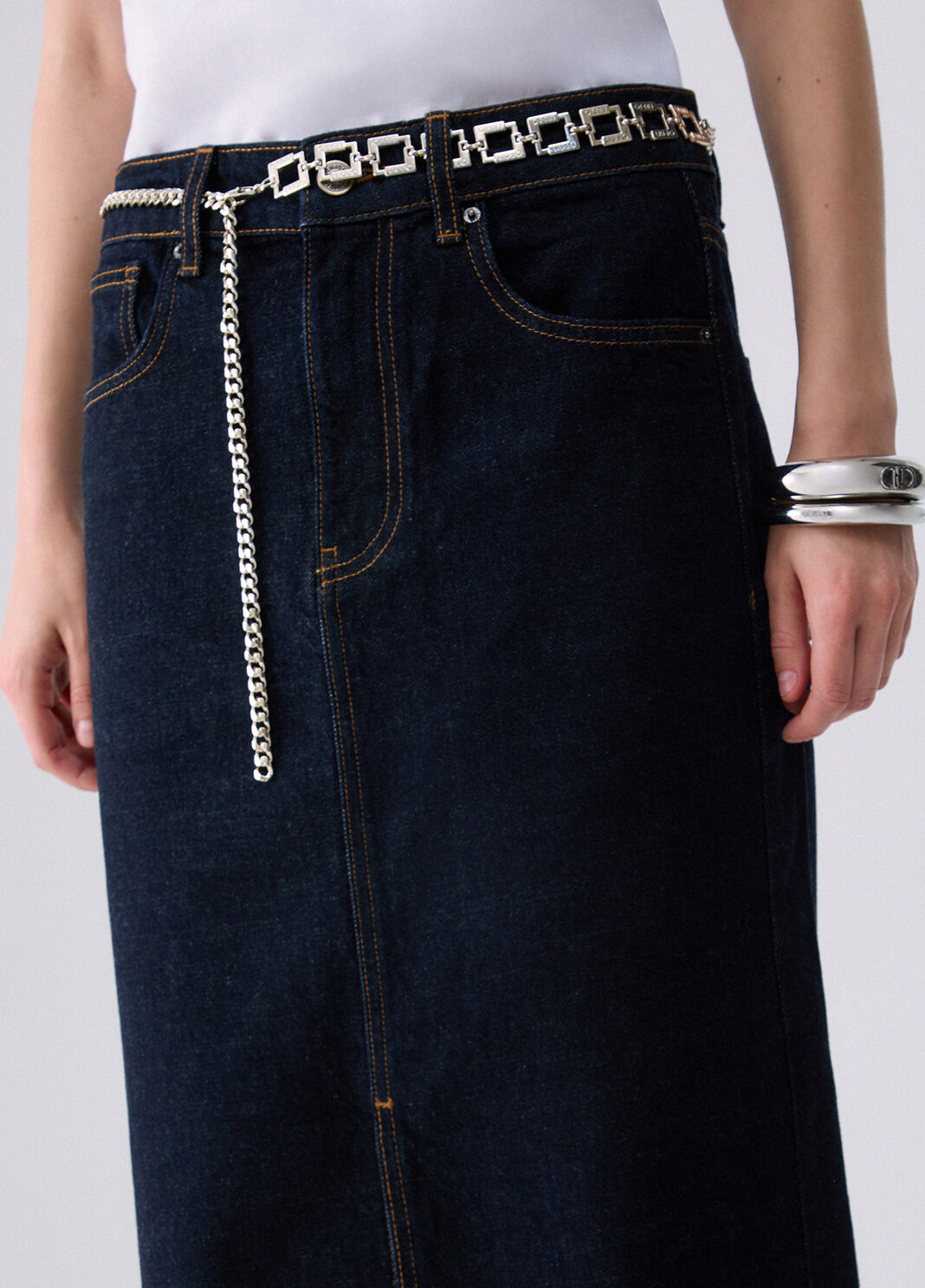 Long Denim Skirt Normal wash Liu Jo - large image number 4
