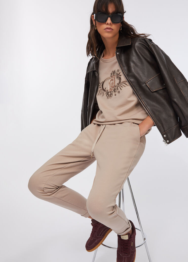 Jogginghose aus Sweatstoff Champagner Liu Jo - large image number 2