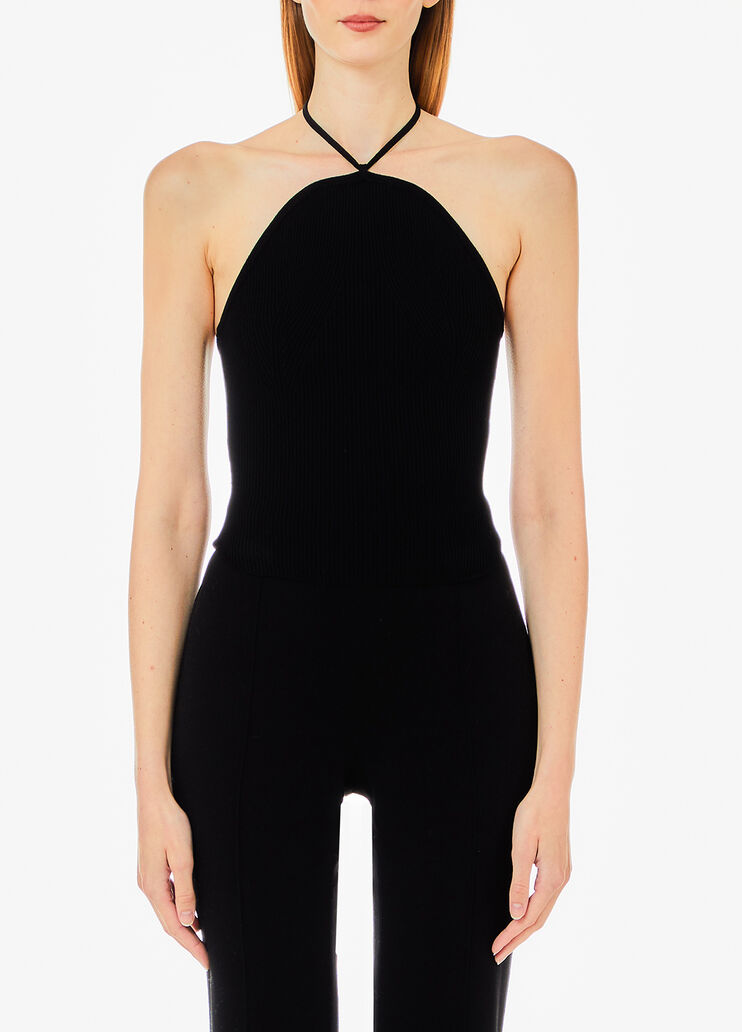 Top de punto canalé negro Liu Jo - medium Top de punto canalé negro Liu Jo - medium