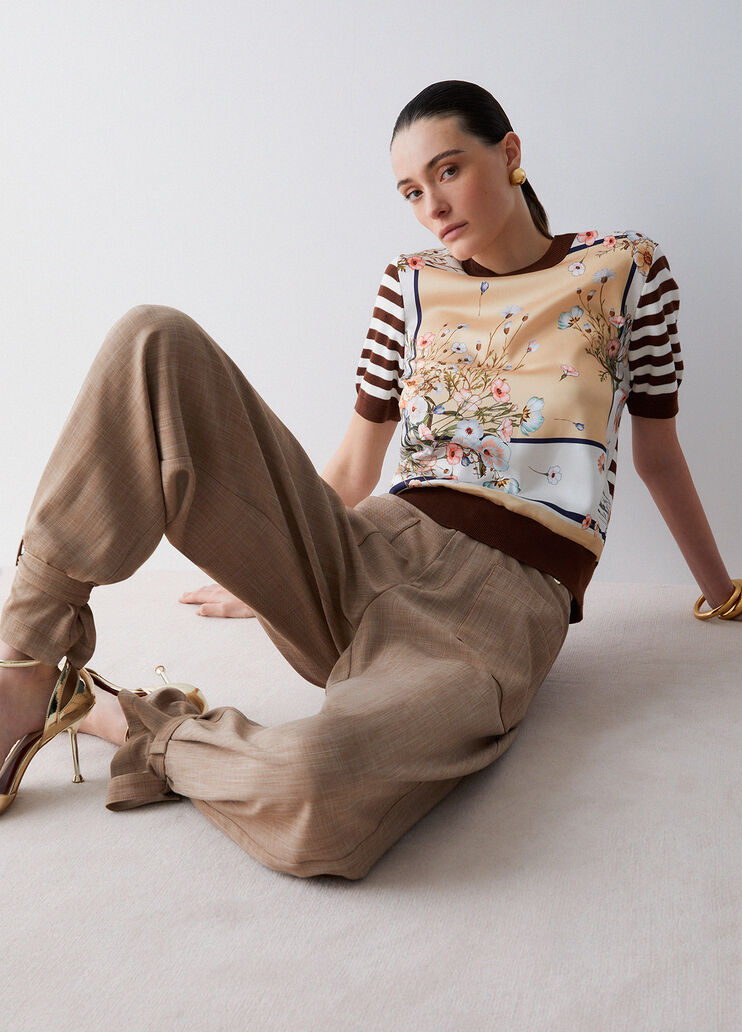 Hose aus meliertem Stoff Biscuit Liu Jo - medium