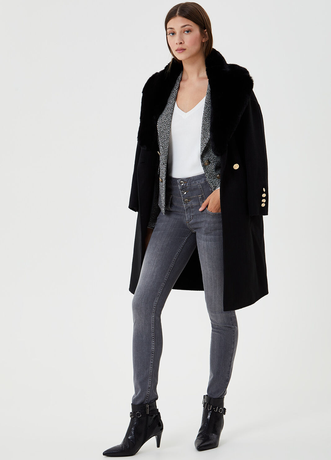 Skinny jeans with button fly Grey Liu Jo - large image number 3