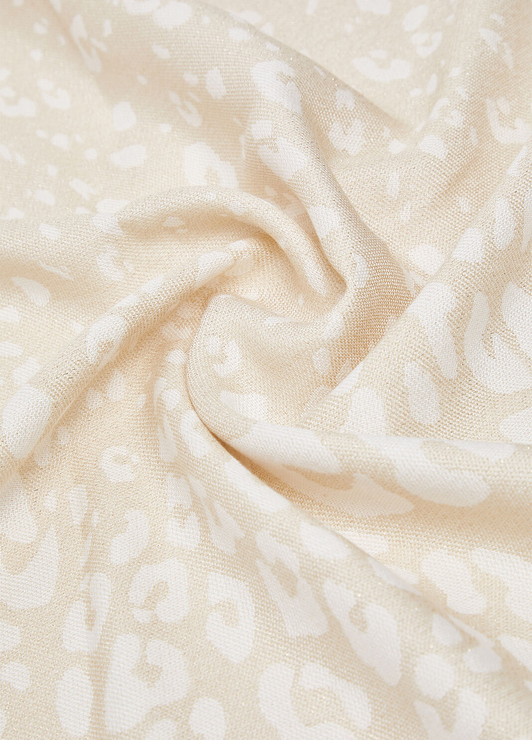 Animal print jacquard stole with logo butter Liu Jo - large image number 3