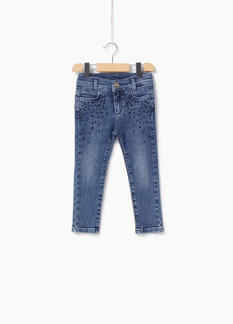 Skinny-Jeans mit Strass Denimblau Liu Jo - large image number 0 Skinny-Jeans mit Strass Denimblau Liu Jo - large image number 0