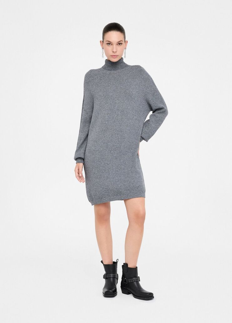 Vestido de punto con microlentejuelas gris Liu Jo - medium Vestido de punto con microlentejuelas gris Liu Jo - medium
