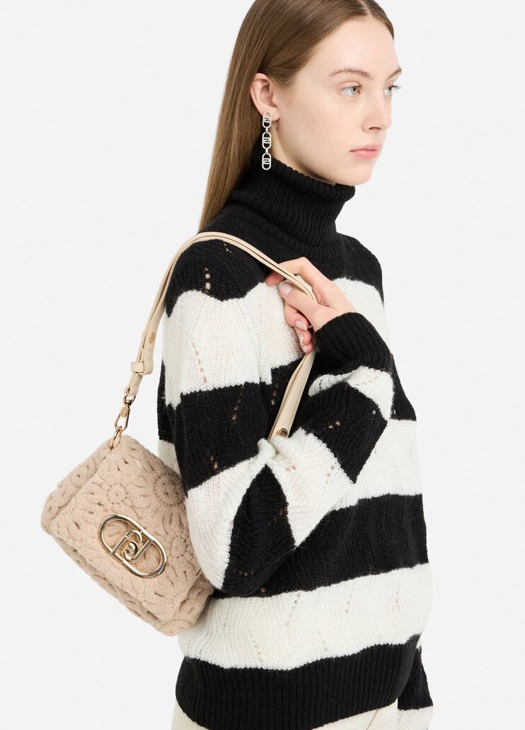 Small LaPuffy bag with embroidery white Liu Jo - medium Small LaPuffy bag with embroidery white Liu Jo - medium