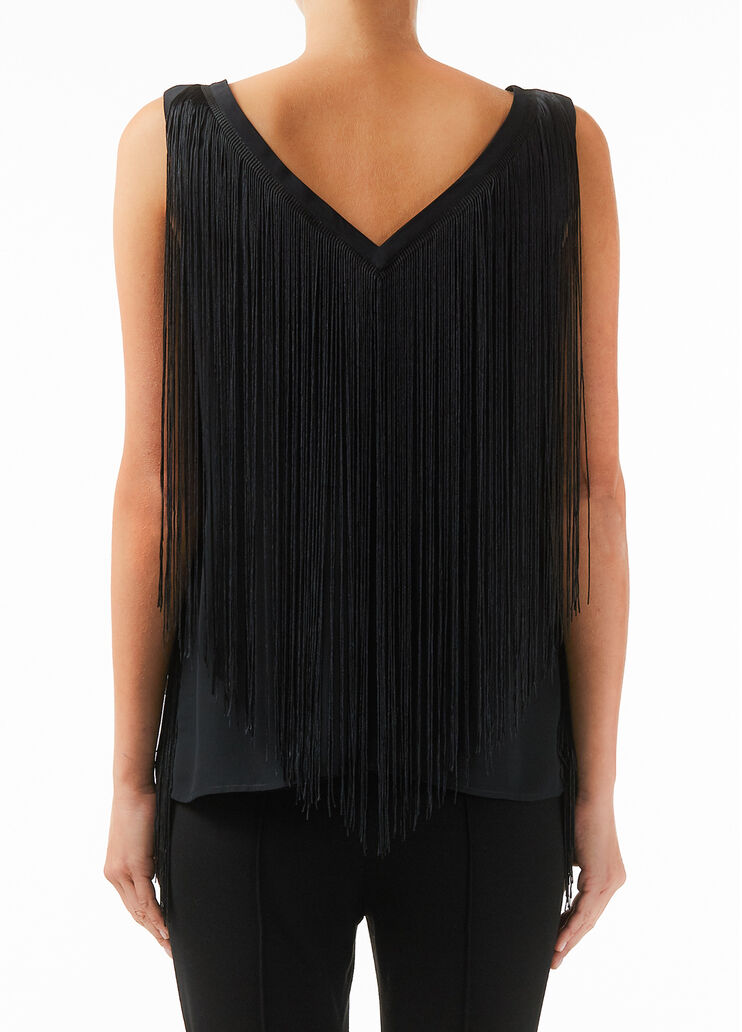 Top with fringes Black Liu Jo - large image number 1