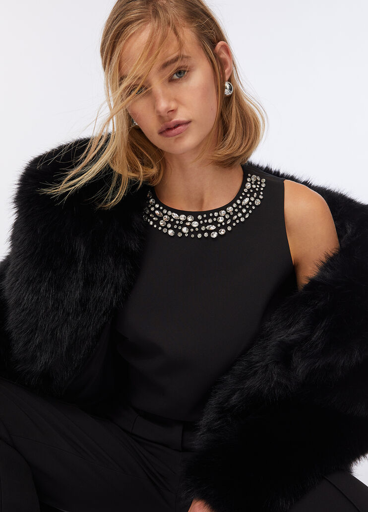 Top with gemstones black Liu Jo - medium Top with gemstones black Liu Jo - medium