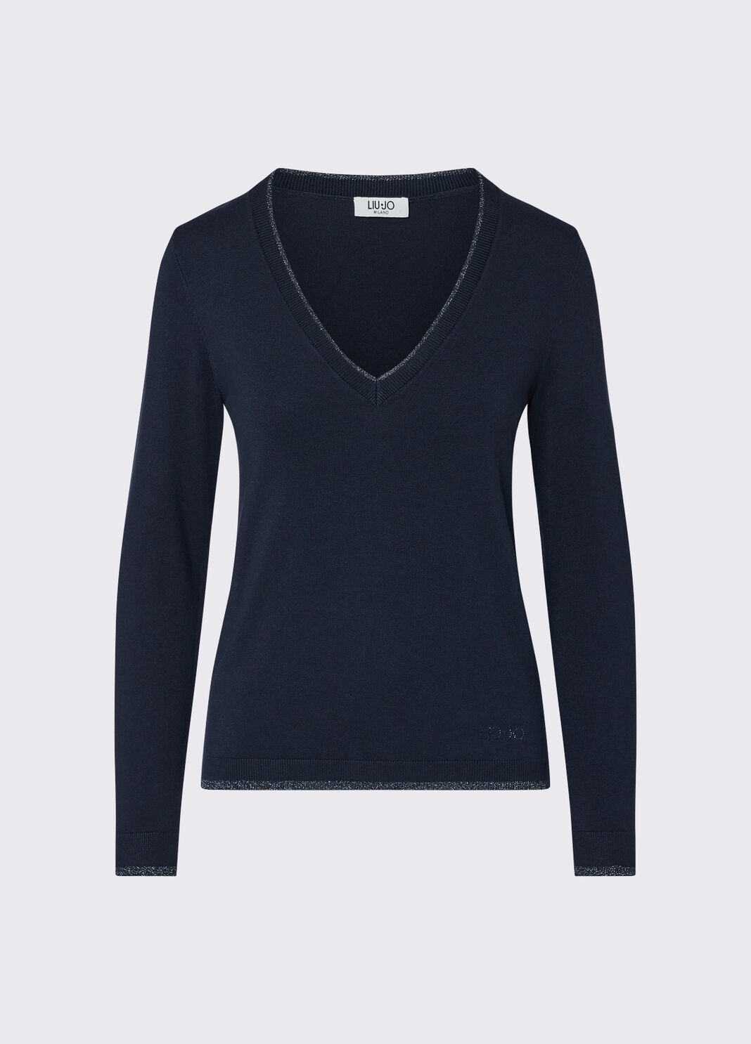V-Ausschnitt Pullover Dunkelblau Liu Jo - large image number 6