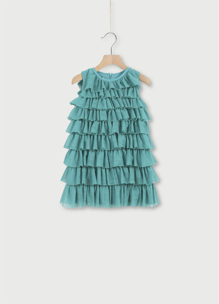 Vestito corto in tulle Verde menta Liu Jo - large image number 0 Vestito corto in tulle Verde menta Liu Jo - large image number 0