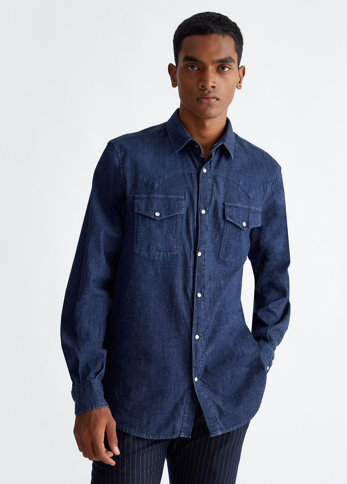 Buy VOI JEANS Mens Light Blue Denim Shirt | Shoppers Stop