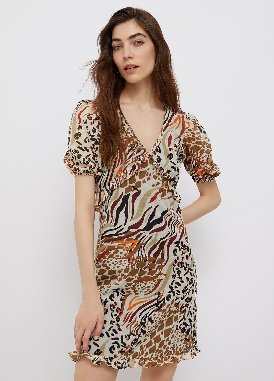 Animal print short dress leopard print Liu Jo - large image number 0