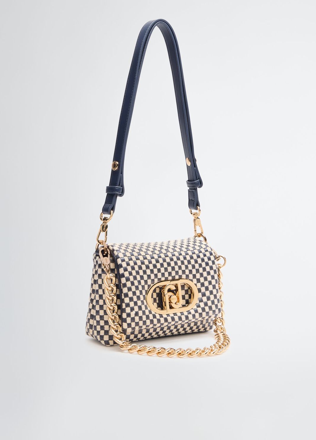 Kleine Tasche LaPuffy Vichy-Muster wei&szlig;/blau Liu Jo - large image number 4