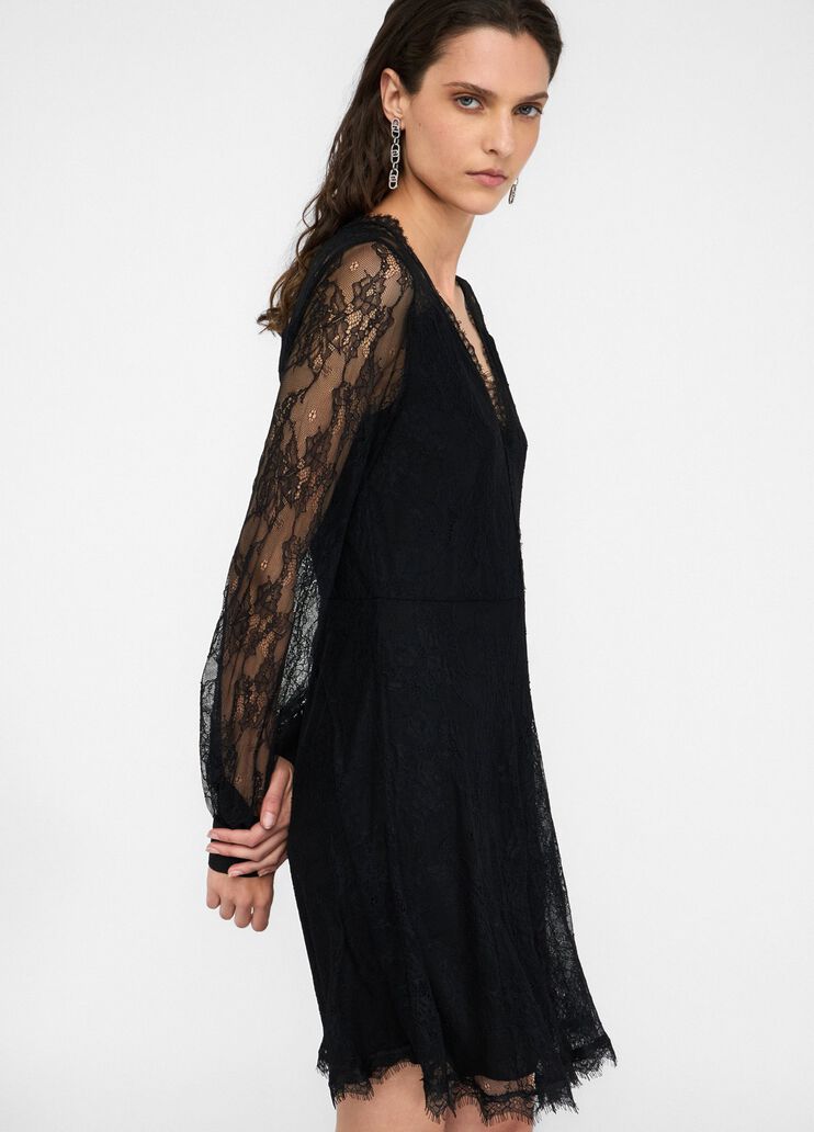 Short lace dress black Liu Jo - large image number 3 Short lace dress black Liu Jo - large image number 3