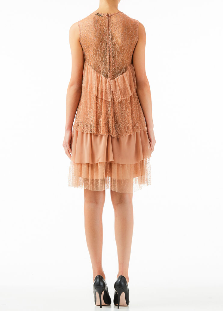 Короткое платье из шифона и тюля Корица Liu Jo - large image number 1