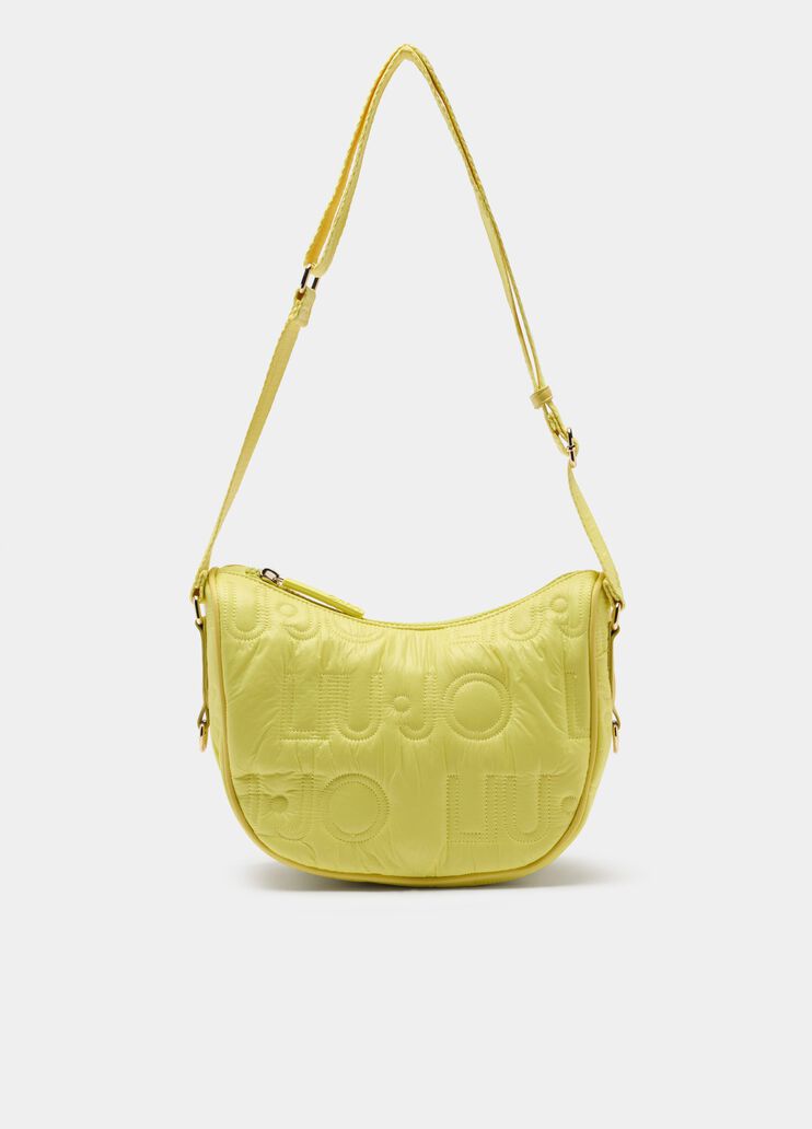 Sac &agrave; bandouli&egrave;re format moyen en nylon mat jaune Liu Jo - medium