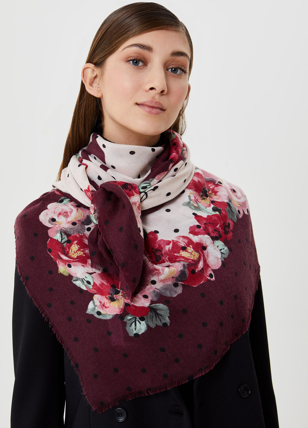 Foulard with logo Burgundy Liu Jo - large image number 1