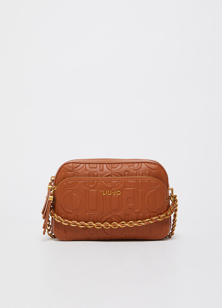 Mittelgro&szlig;e Umh&auml;ngetasche mit Zierkette braun Liu Jo - medium