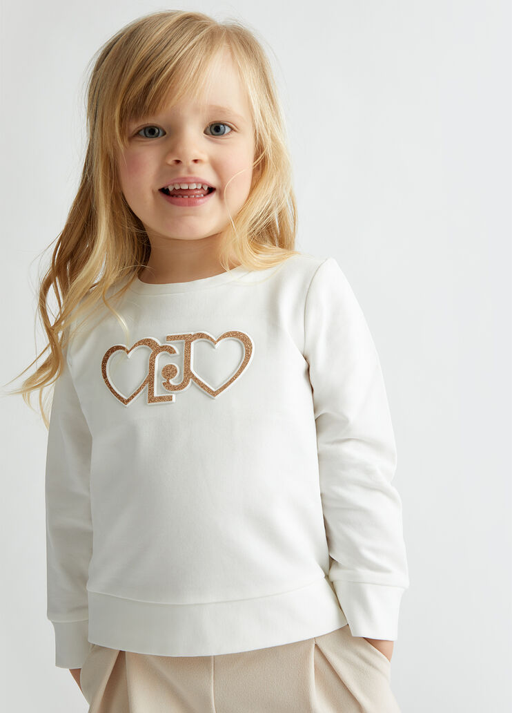 Sweatshirt with hearts white Liu Jo - medium Sweatshirt with hearts white Liu Jo - medium