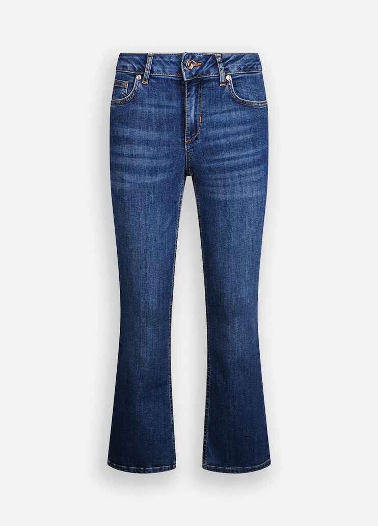 Cropped flared jeans dark blue denim Liu Jo - medium Cropped flared jeans dark blue denim Liu Jo - medium