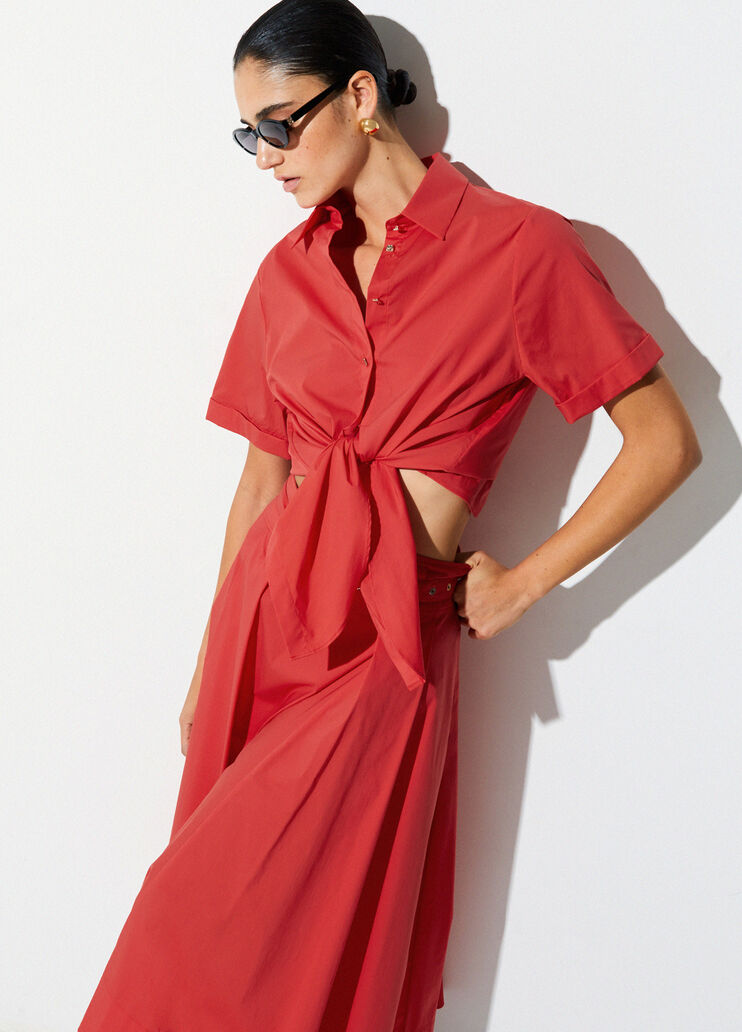 Shirt with knot red Liu Jo - medium