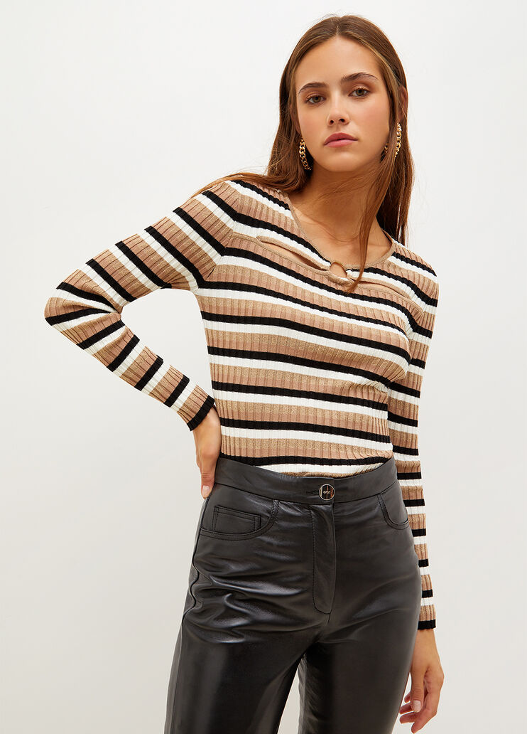 Jumper with cut-outs stripes Liu Jo - large image number 0