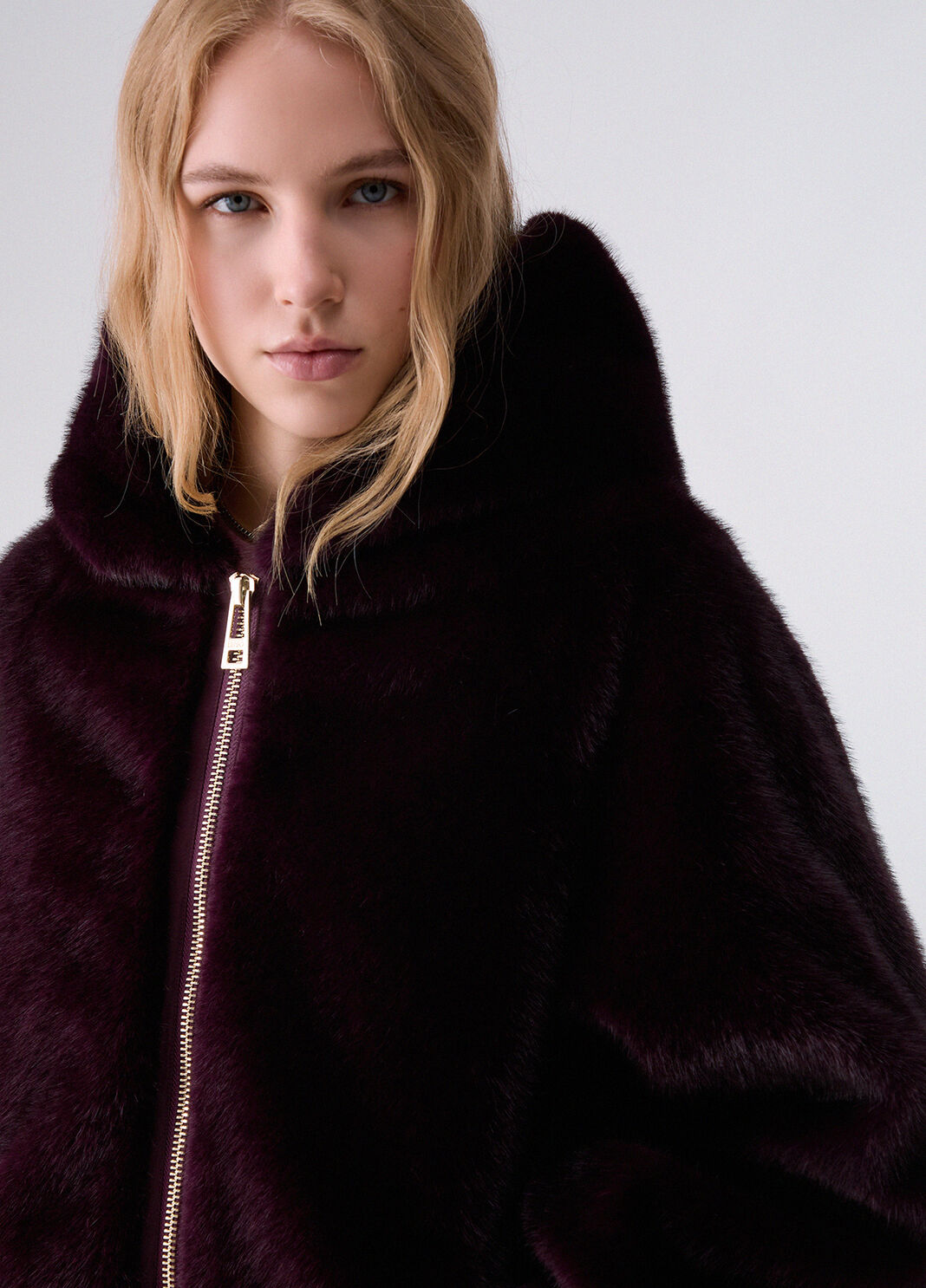 Oversized Teddy Jacket aubergine Liu Jo - large image number 4