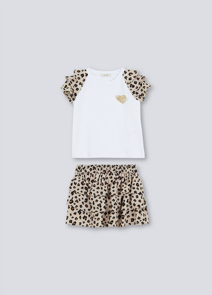 Eco-friendly outfit White/leopard print Liu Jo - large image number 0 Eco-friendly outfit White/leopard print Liu Jo - large image number 0