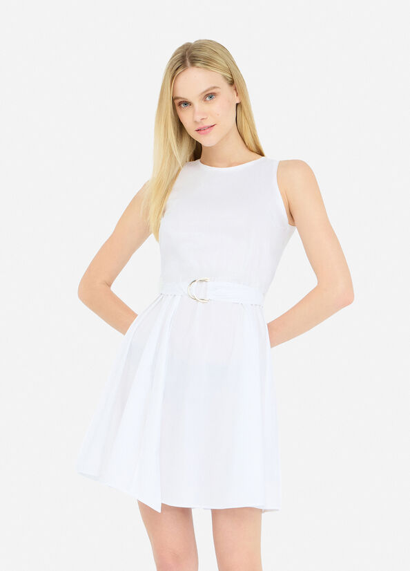 Short poplin dress white Liu Jo - large image number 0