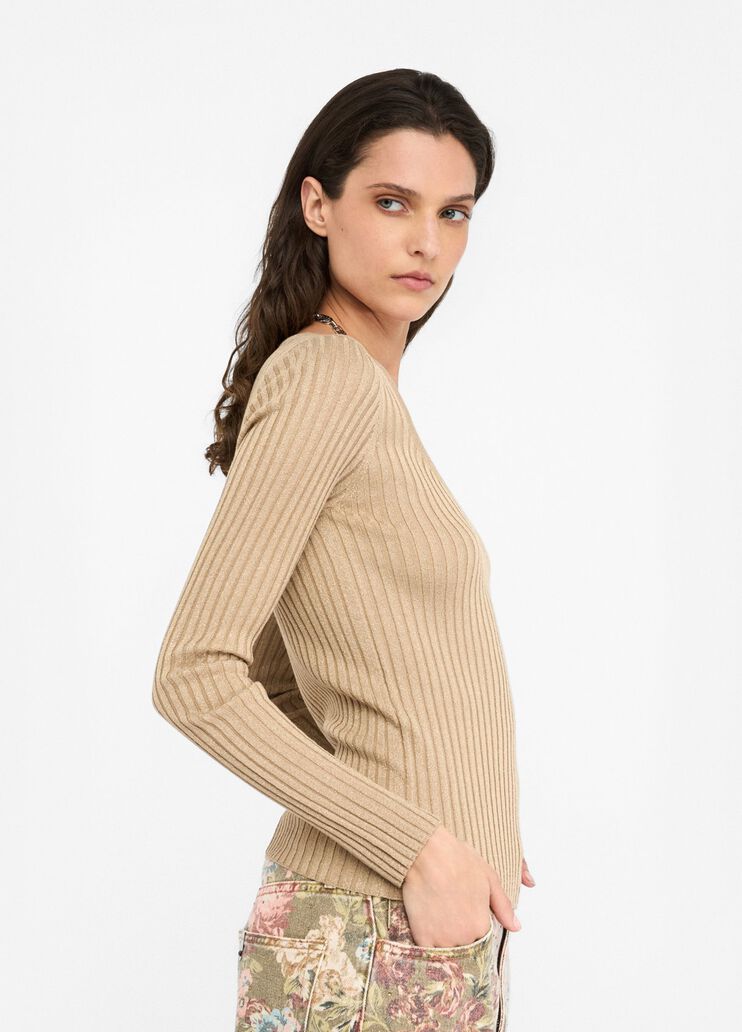 V-neck jumper gold Liu Jo - large image number 3 V-neck jumper gold Liu Jo - large image number 3