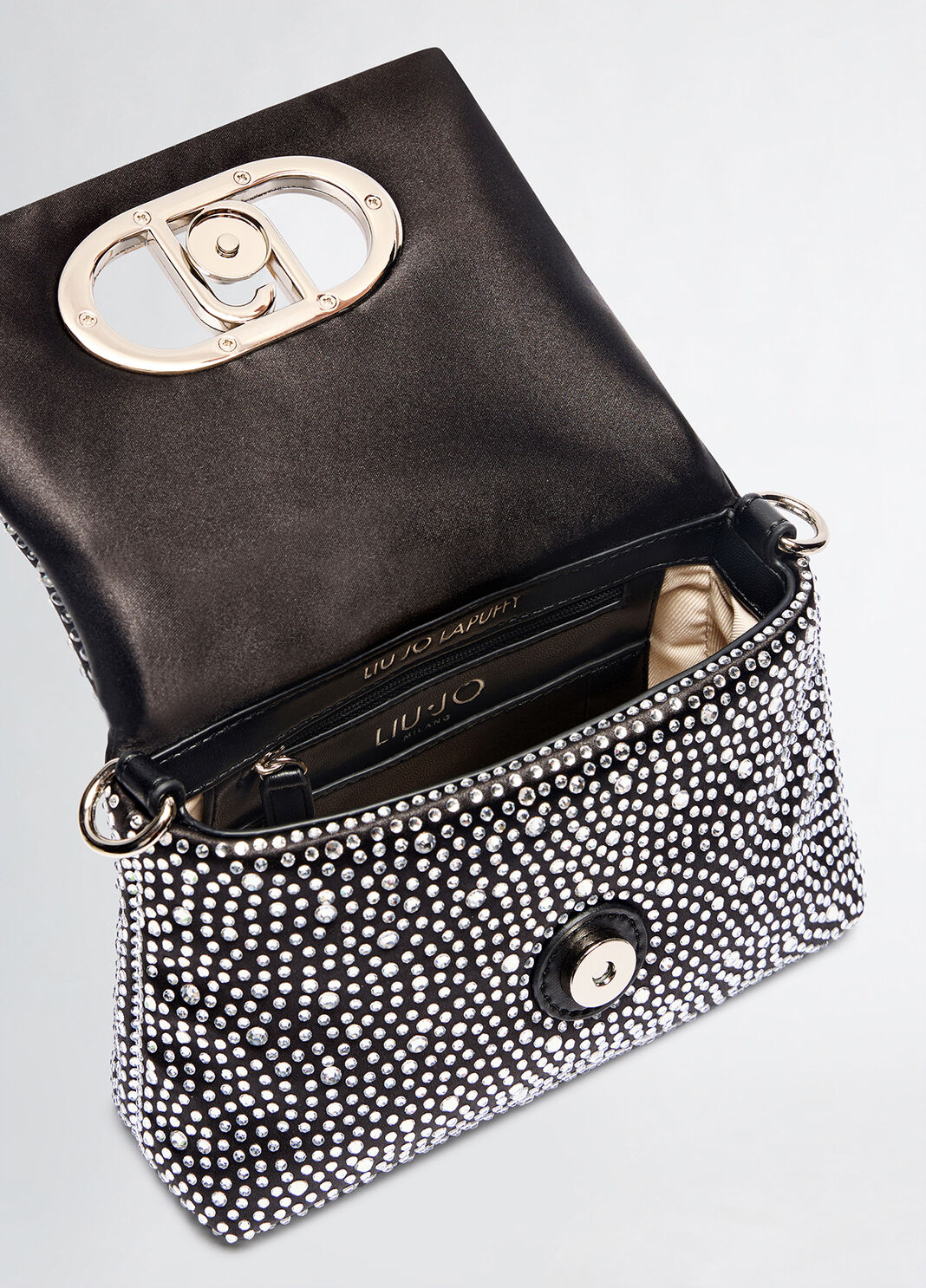 Small LaPuffy bag with rhinestones black Liu Jo - large image number 7